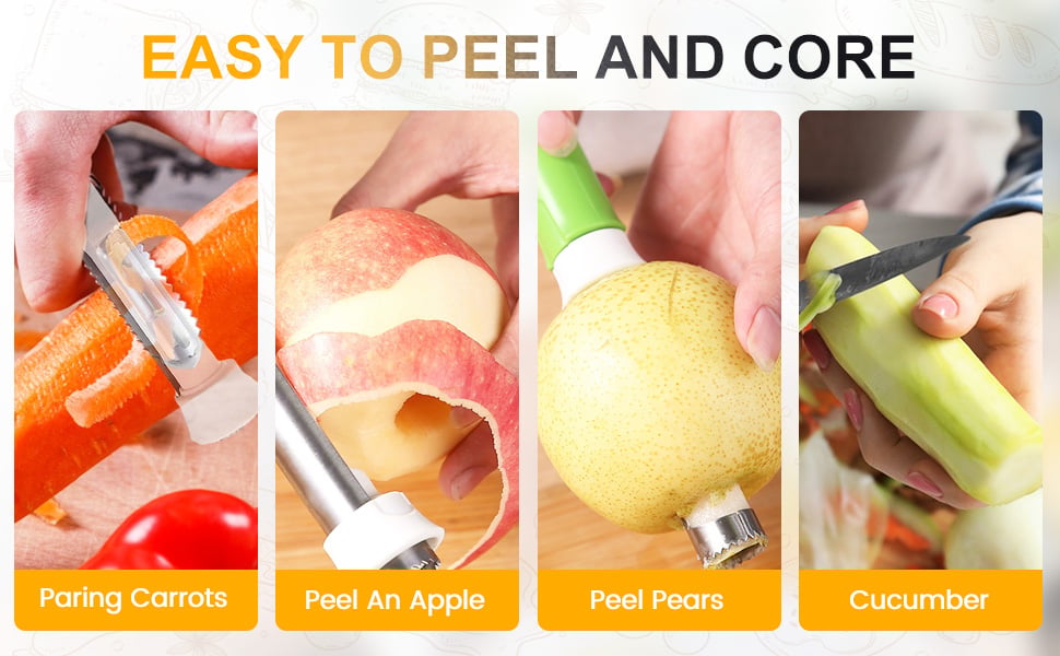 2-in-1 apple corer and peeler