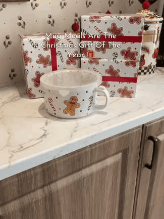 Christmas ceramic soup mugs