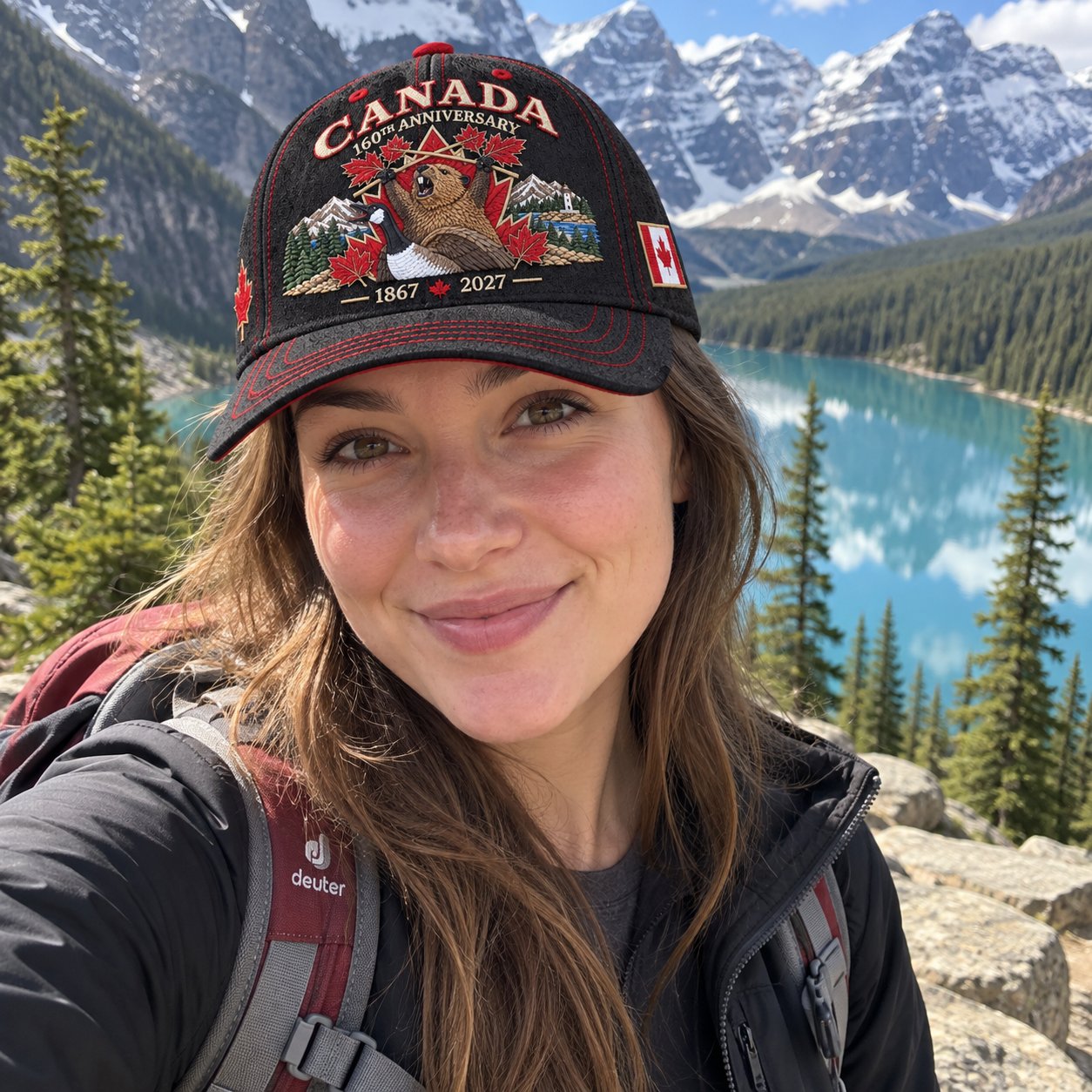 Canada commemorative embroidered hat