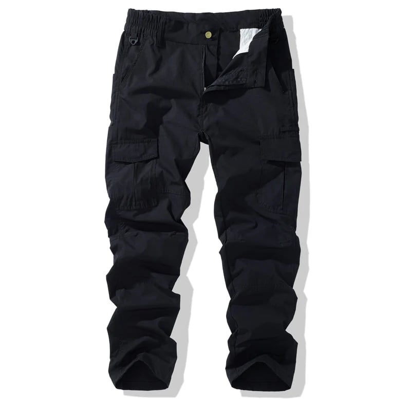 50% OFF NOW! Men's Tactical Cargo Pants – Multi-Pocket, Ripstop Fabric & Flex-Fit Waist – Built for Work, Hike & Daily Wear - Black / 30