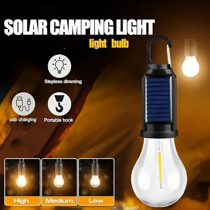 1 2 4 pack led camping lantern usb rechargeable outdoor tent light with clip hook polished   abs material solar powered lithium battery non color changing ideal for valentines day thanksgiving christmas new year spring festival camping essentials flashlight details 2