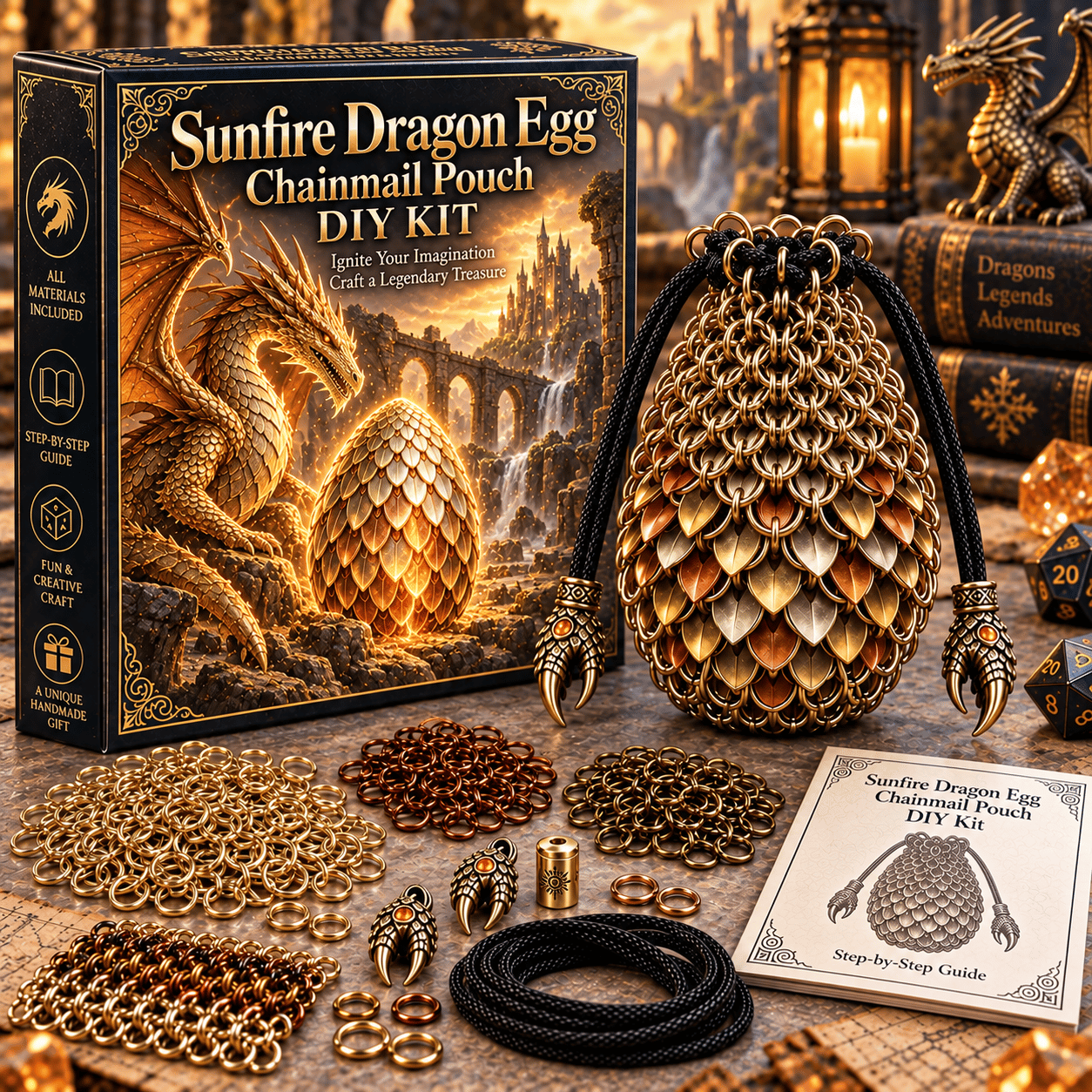 Dragon egg dice bag craft