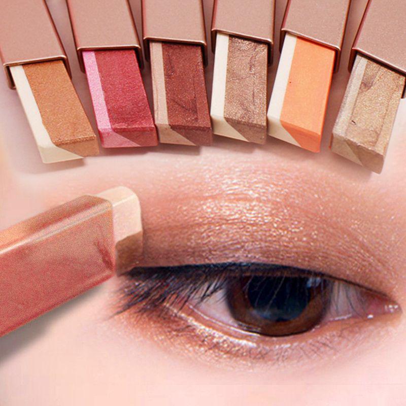 Dual-Shade Eyeshadow Stick Vibrant, Natural Finish Long-Lasting, Waterproof Smudge-Resistant Makeup