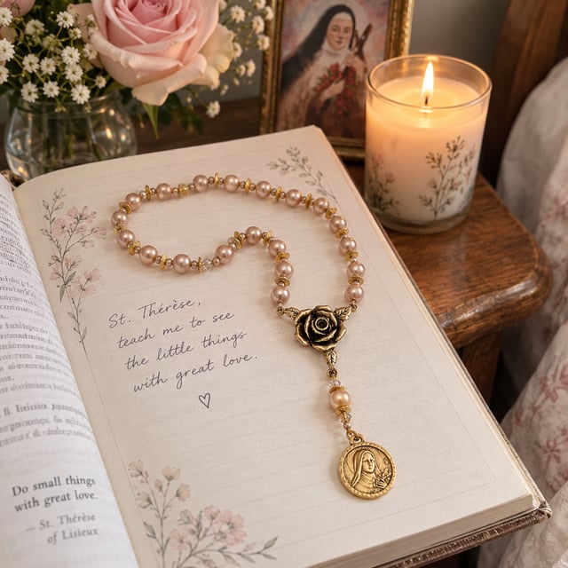 St Therese chaplet customer-style photo