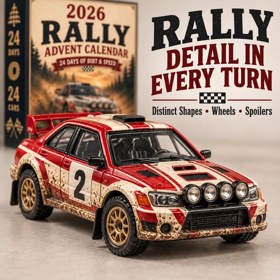 Mini rally racing car details
