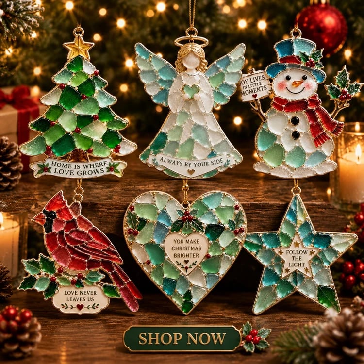 Sea Glass Christmas Blessing Ornament gift