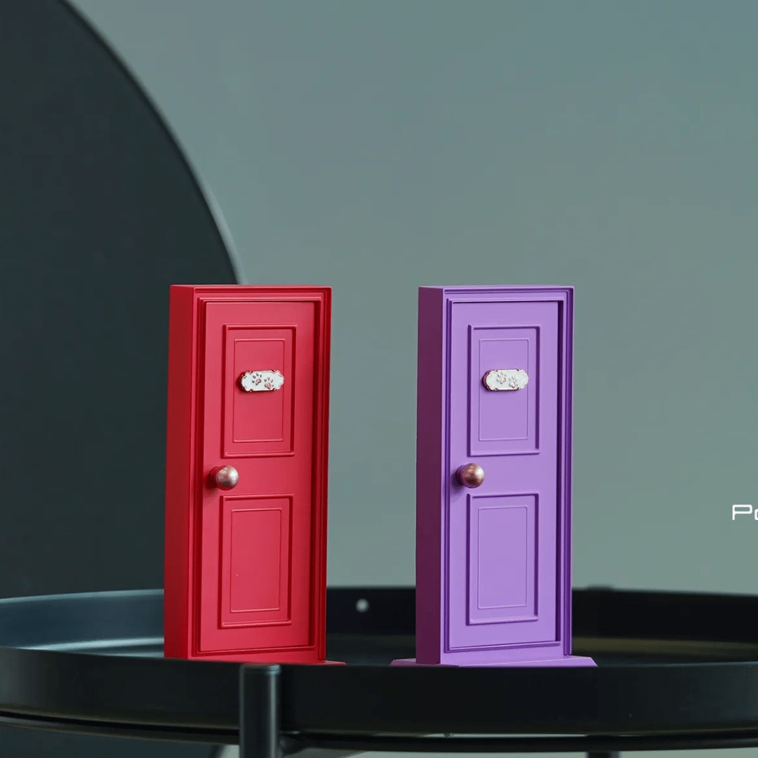 Red green blue and violet mini door night light colors