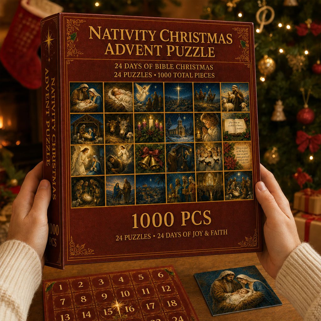 Nativity Christmas Advent Puzzle as a meaningful faith inspired Christmas gift