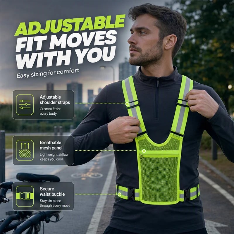 High visibility vest cycling walking