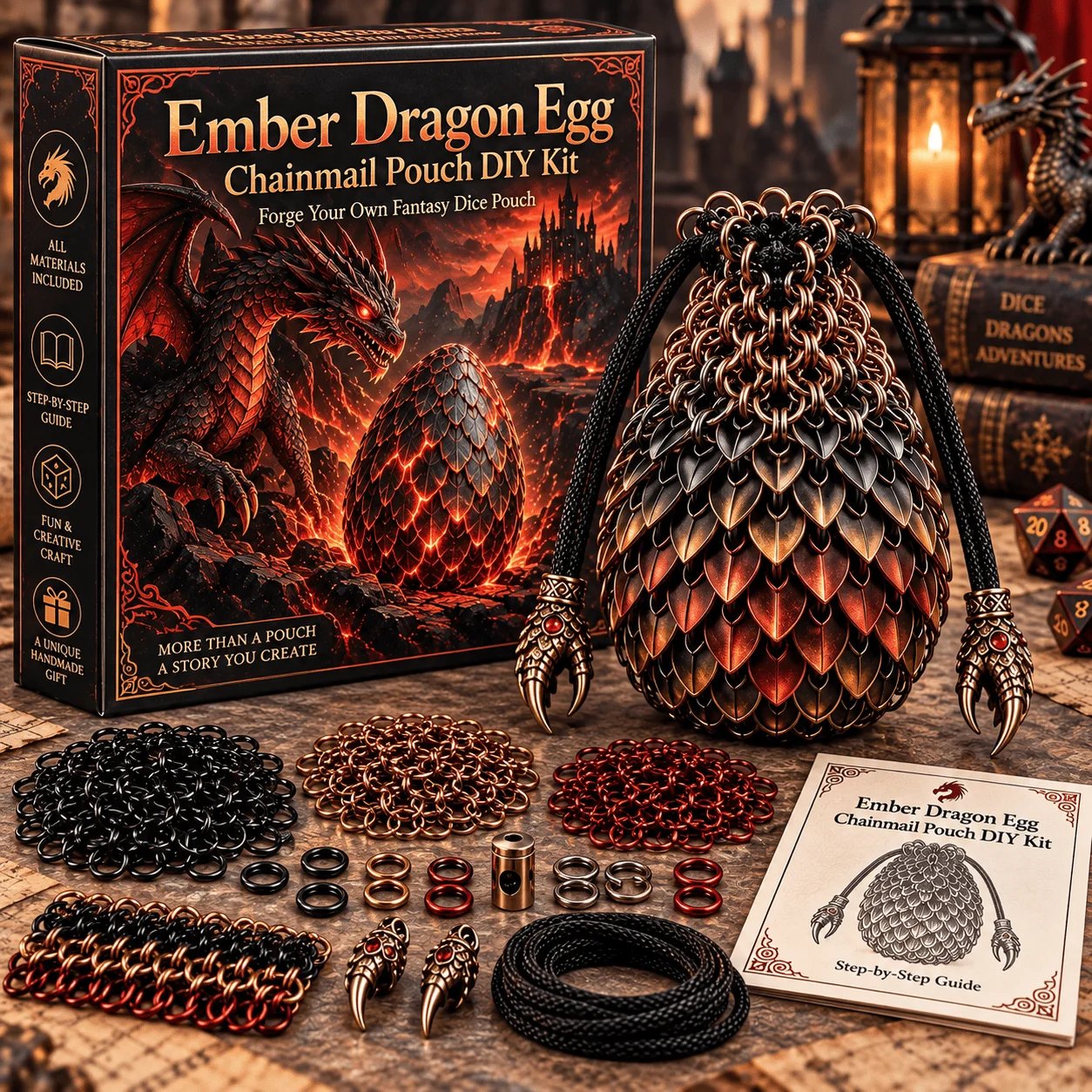 Dragon egg pouch style options