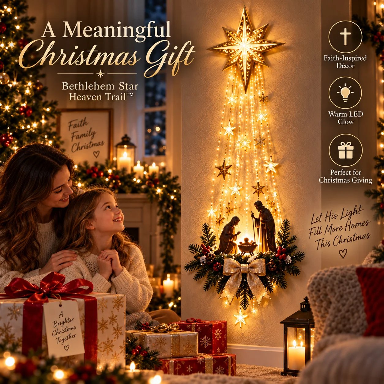 Meaningful Bethlehem Star Christmas gift decor