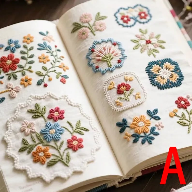 🔥Last Day 50% OFF🌸🧵DIY Floral Embroidery Book✨Beginners Friendily