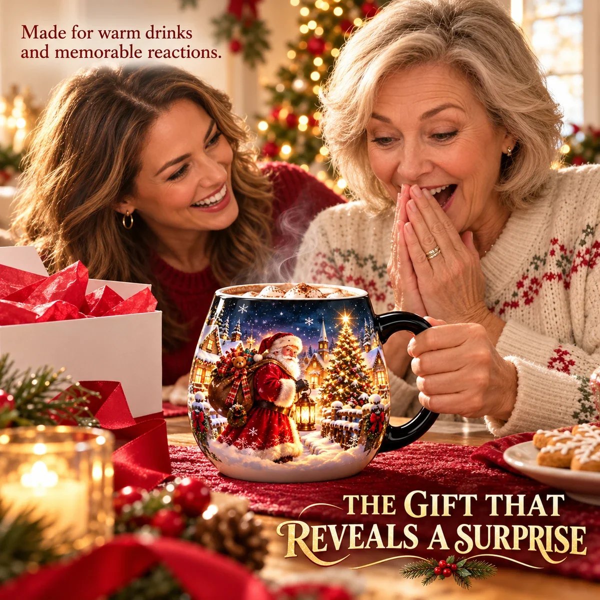 Christmas heat reveal mug given as a surprise gift
