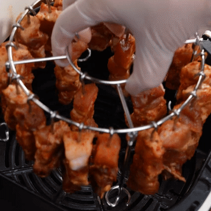 360 degree heat circulation demonstration in air fryer