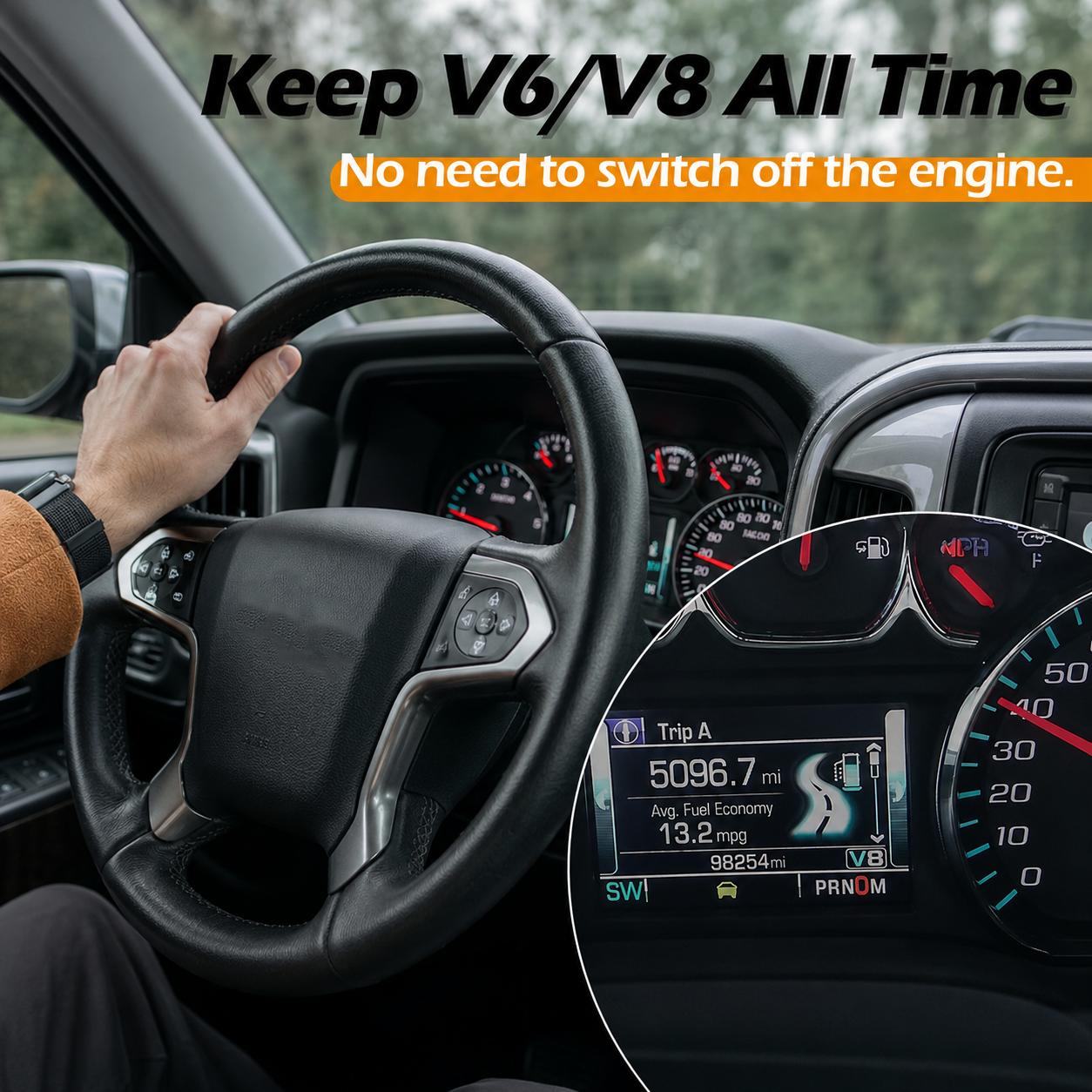 AFM/DFM Disabler,afm delete Compatible with 5.3 Silverado 6.2 Sierra 2007-2022,Active Fuel Management Disable Module,Plug & Play.