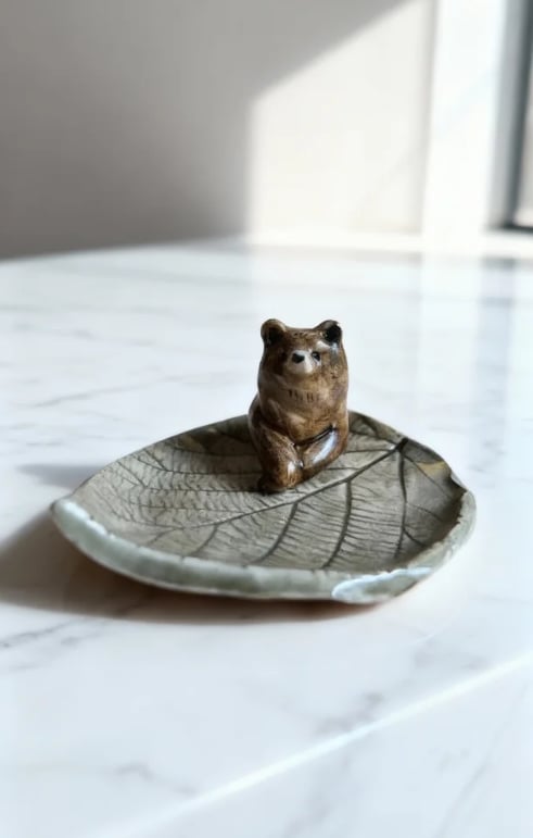 🔥 Handmade Animal Ring Dishes – Cute Ceramic Trays to Organize & Delight! 🦊🐻