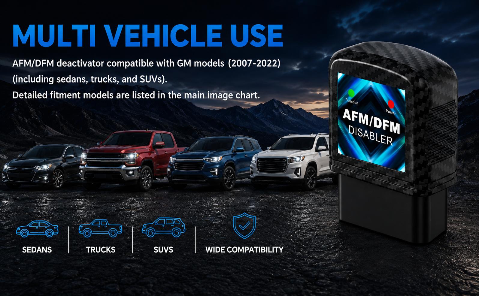 AFM/DFM Disabler,afm delete Compatible with 5.3 Silverado 6.2 Sierra 2007-2022,Active Fuel Management Disable Module,Plug & Play.