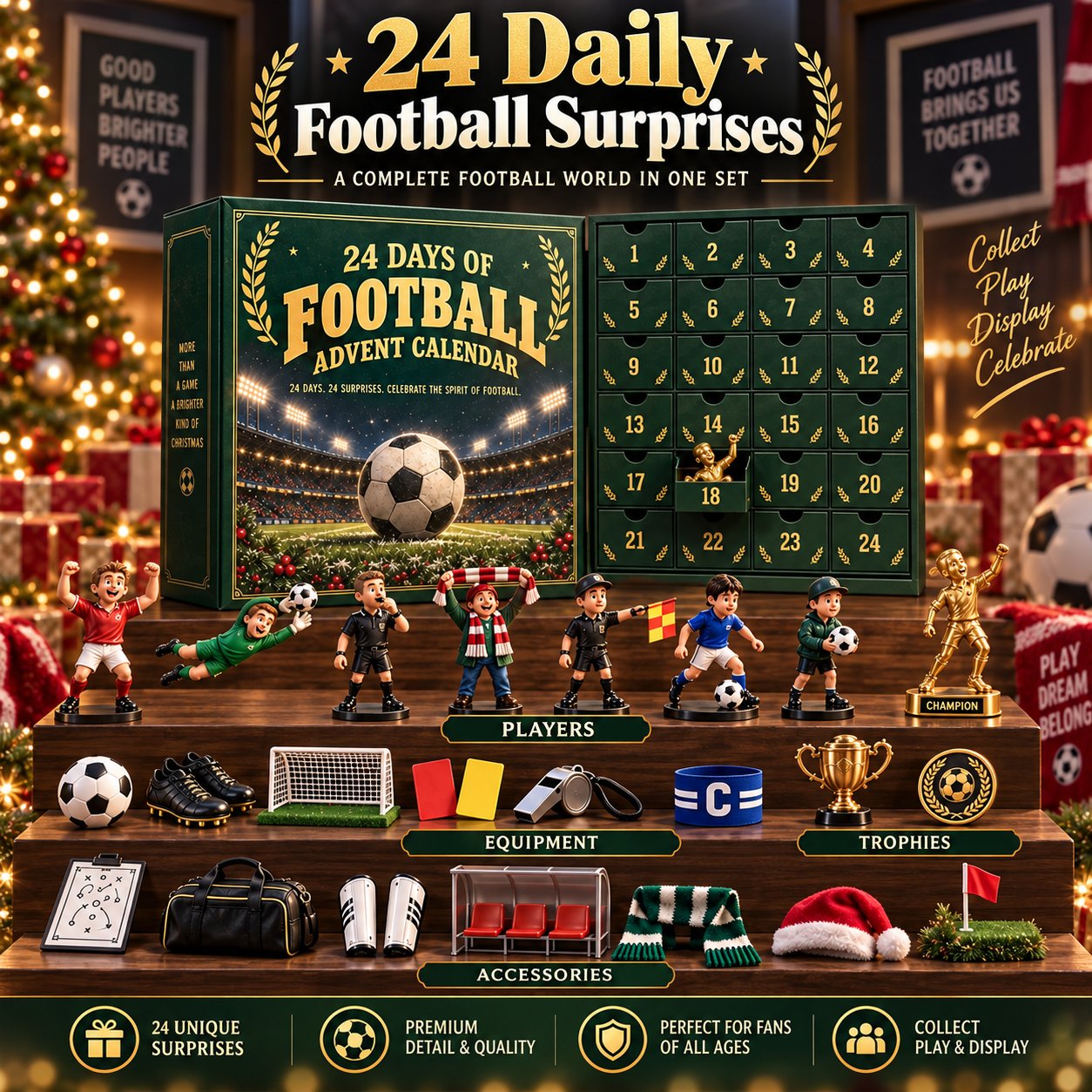 Soccer Fan 24-Day Advent Calendar – Acrylic Miniatures view 5