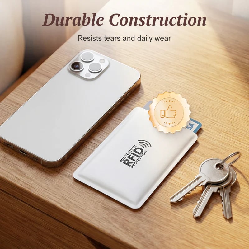 Durable tear resistant RFID card sleeve