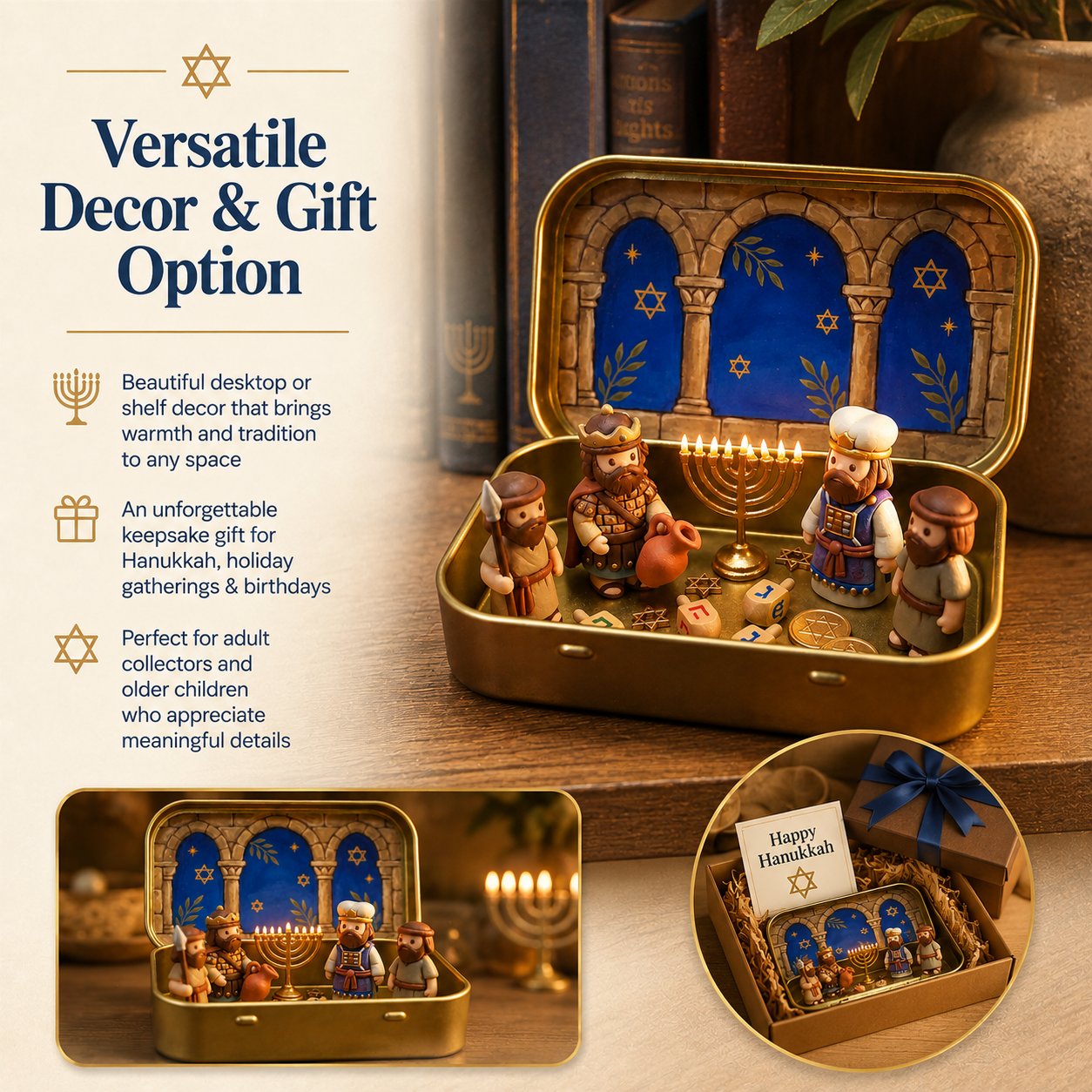 Hanukkah Diorama Gift and Decor