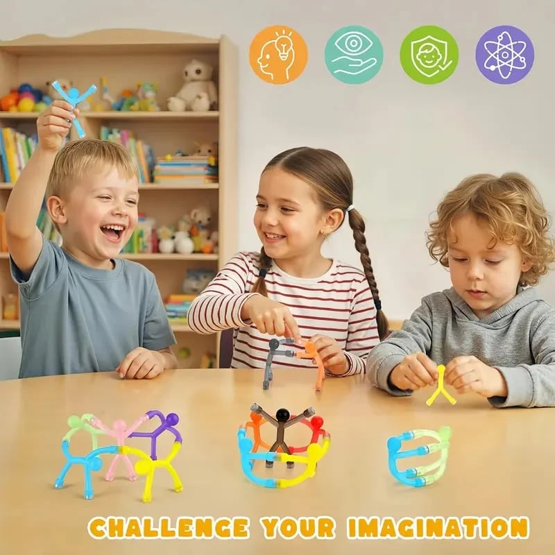 Magnetic figures used as hands-on quiet activity