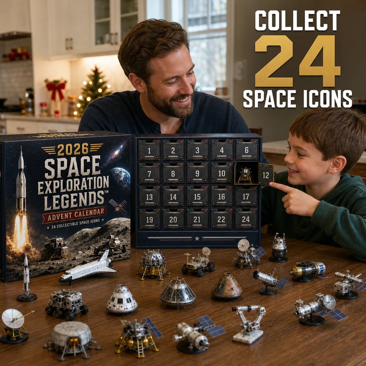 Space Exploration miniature collection display