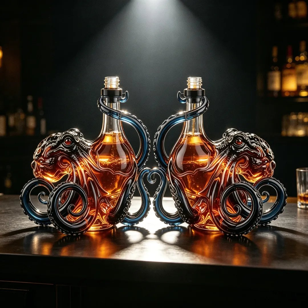 Gift for men octopus bottle