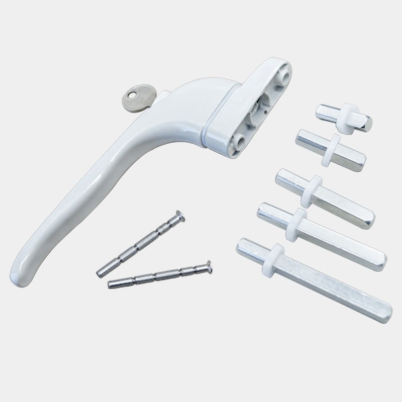 💥 SALE 49% -Easy-To-Install and Modern White Window Handle with Choice of Spindle Lengths and Snap-short Screws - Buy 1…