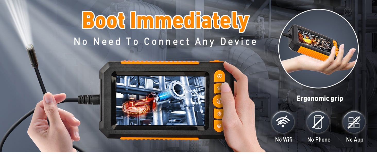 snake with camera and light borescope camera pipe snake camera plumbing camera snake with light