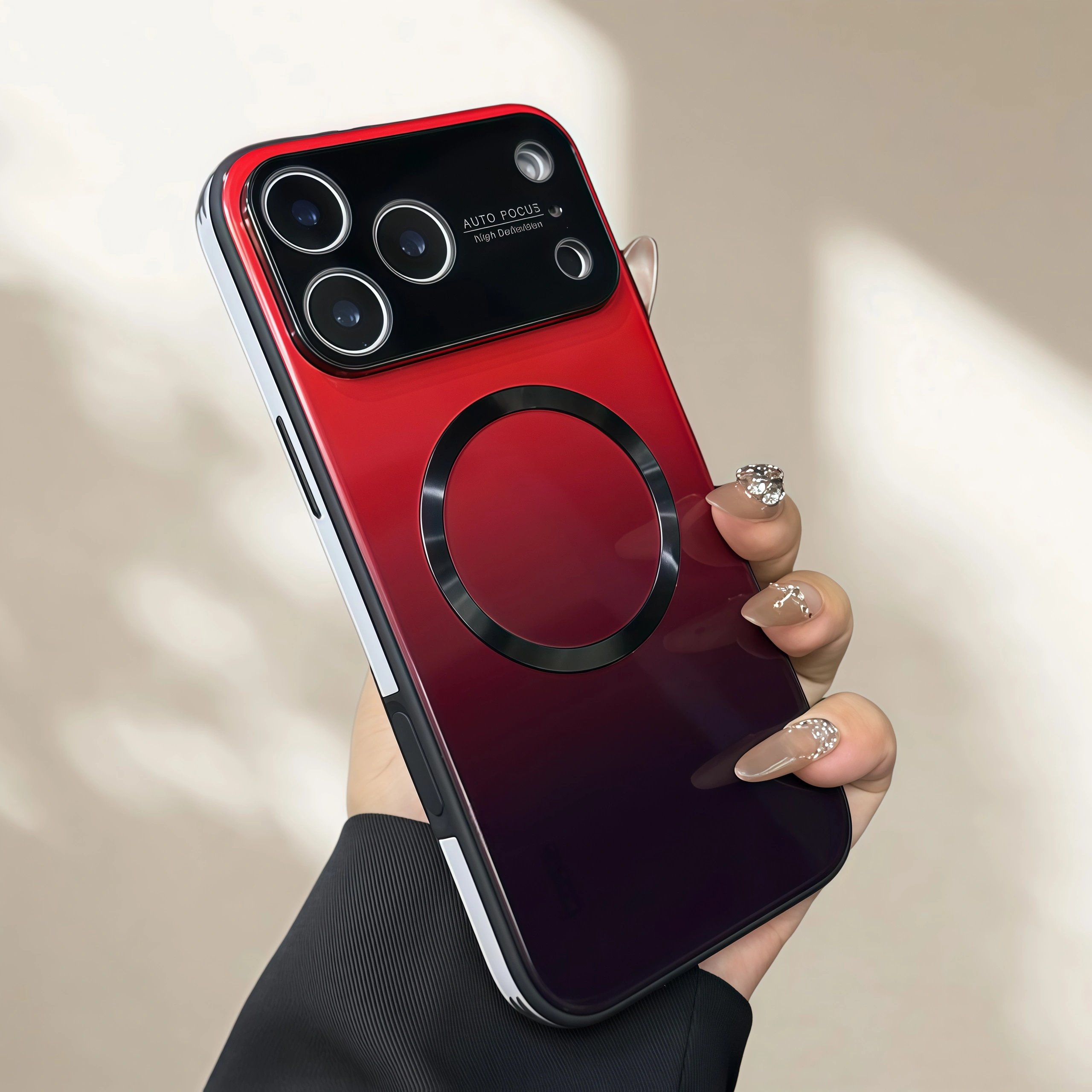 Phone 17 ProMax Gradient Acrylic Case - Red / iPhone 17 ProMax
