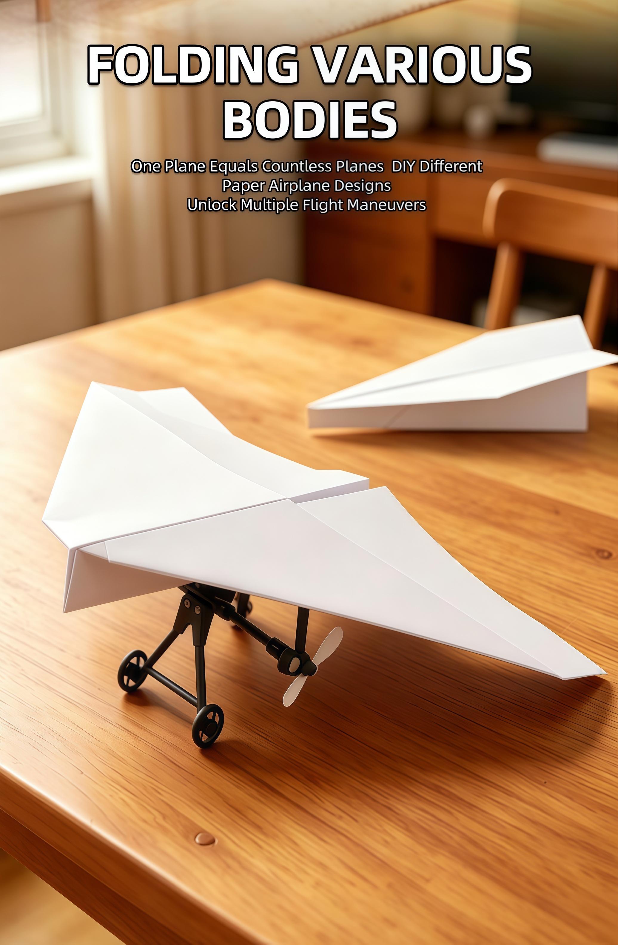 Hotfree Power-Up RC Paper Airplane Kit with Gyro Stabilizer – DIY Electric Remote Control Plane with Dual Propellers, Lightweight Foldable Flying STEM Toy for Kids & Adults, Perfect Birthday Gift