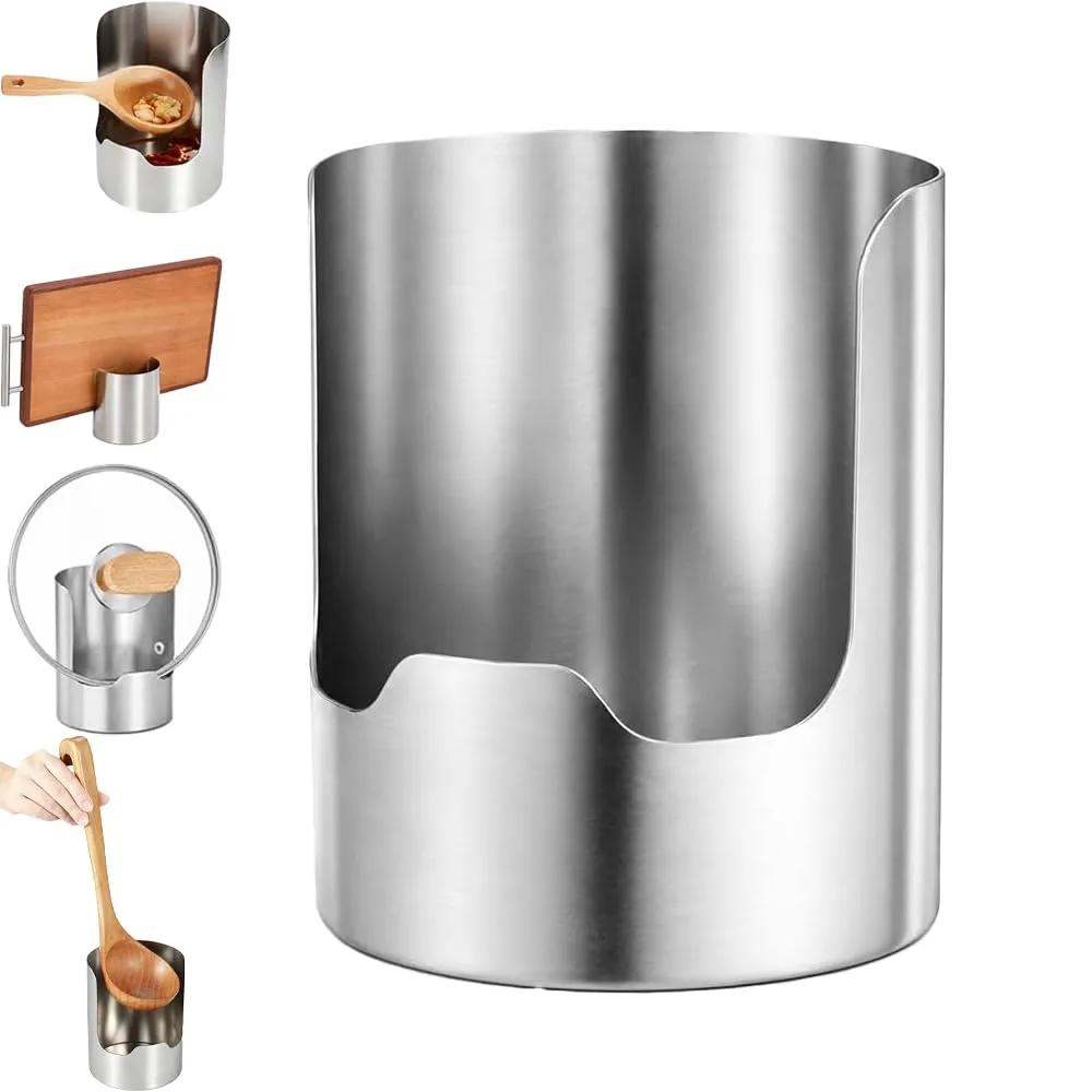Multi-purpose stainless steel utensil holder for pot lids spoons and cutting boards Multi-purpose stainless steel utensil holder for pot lids spoons and cutting boards