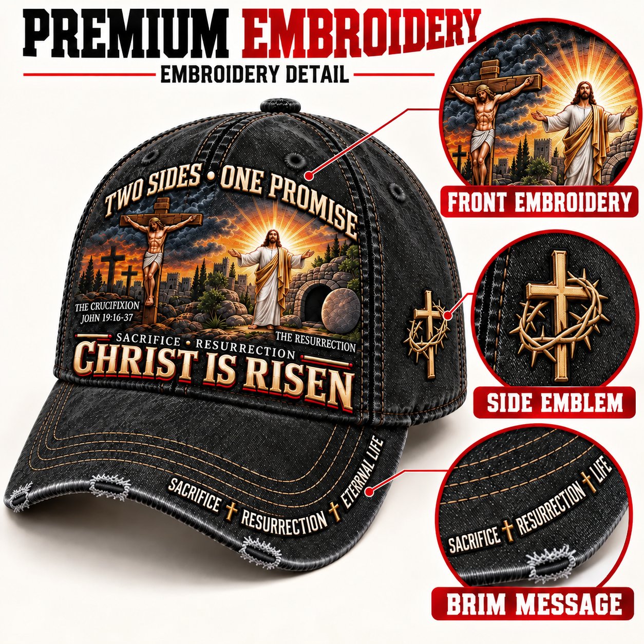 Christ Is Risen Baseball Cap