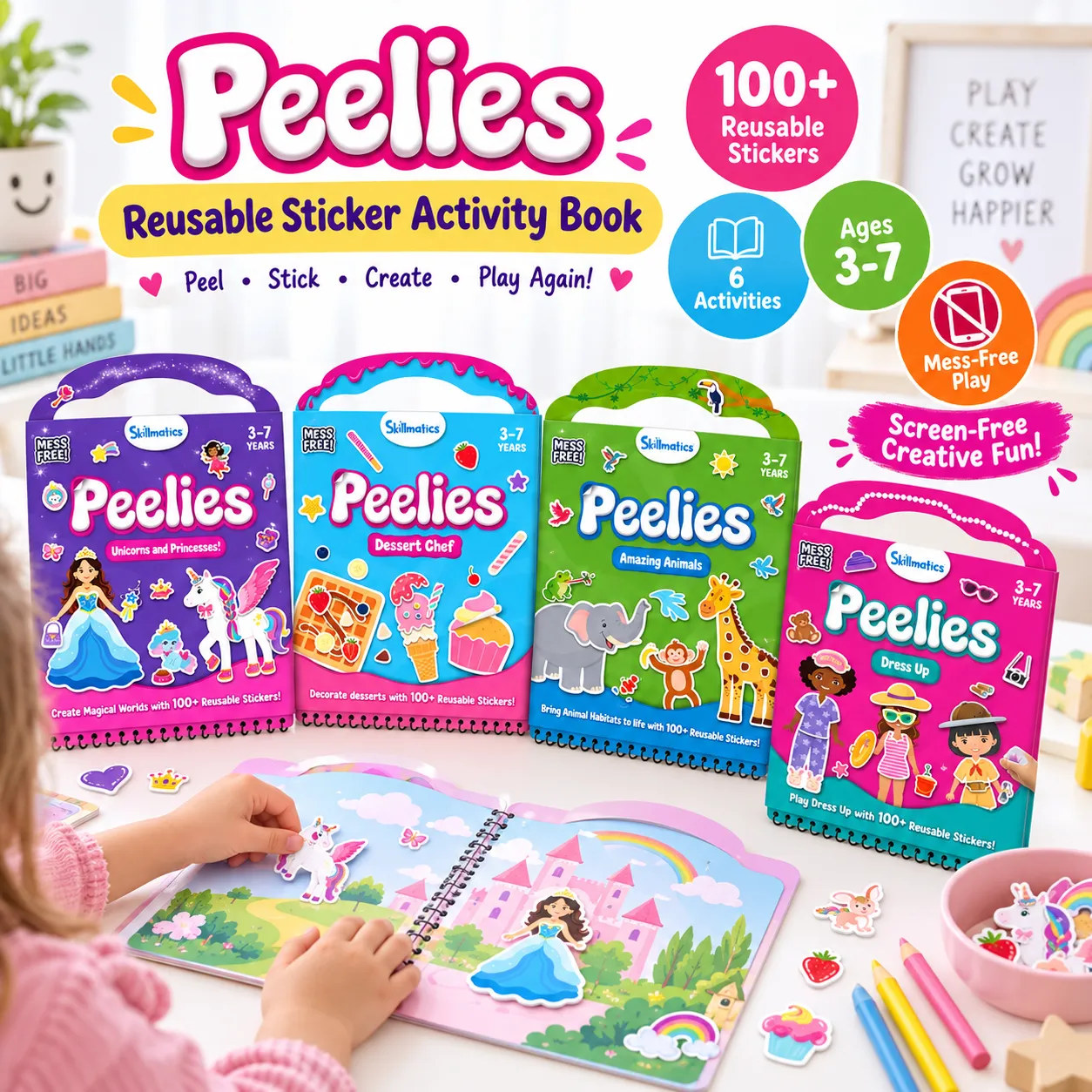 Travel-friendly reusable sticker book