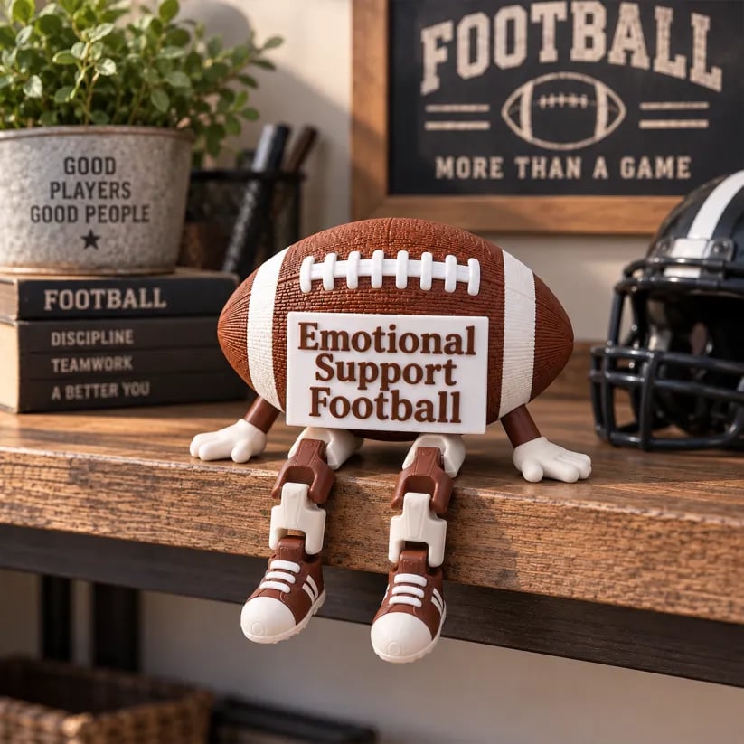 Emotional Support Football Desk Decor