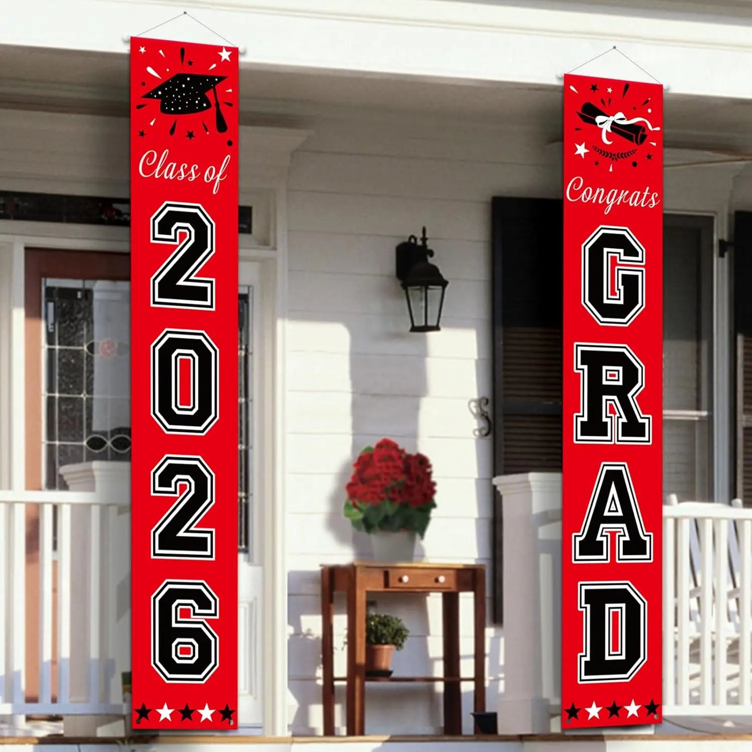 🎓2026 Graduation Decoration in Multiple Colors and Styles, Congratulations to Graduates of Any School or Grade, Porch Banner