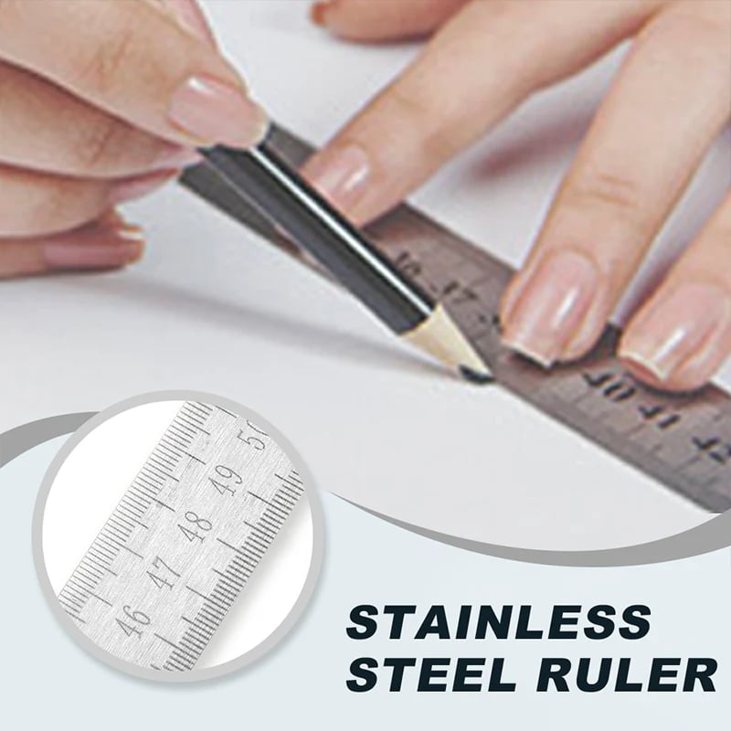 Counter Ruler Multifunctional Portable Self-Defense Stainless Steel Ruler - Outsidepart