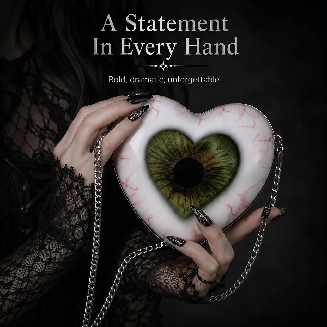 Gothic Heart Eye crossbody bag
