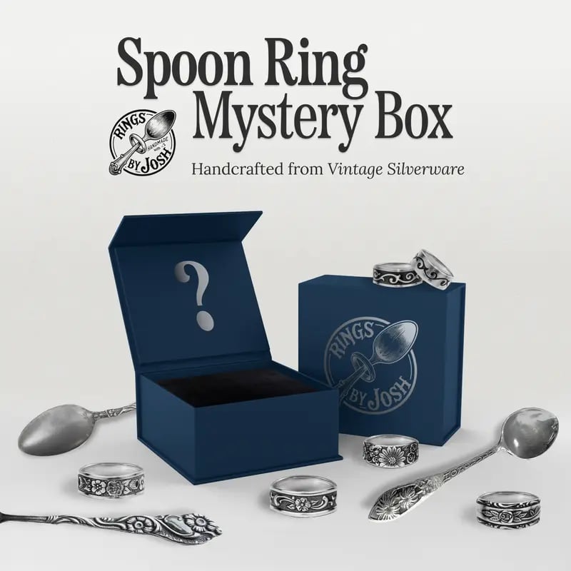 🥄💍Mystery Spoon Ring - Vintage Handcrafted Antique Spoon Ring