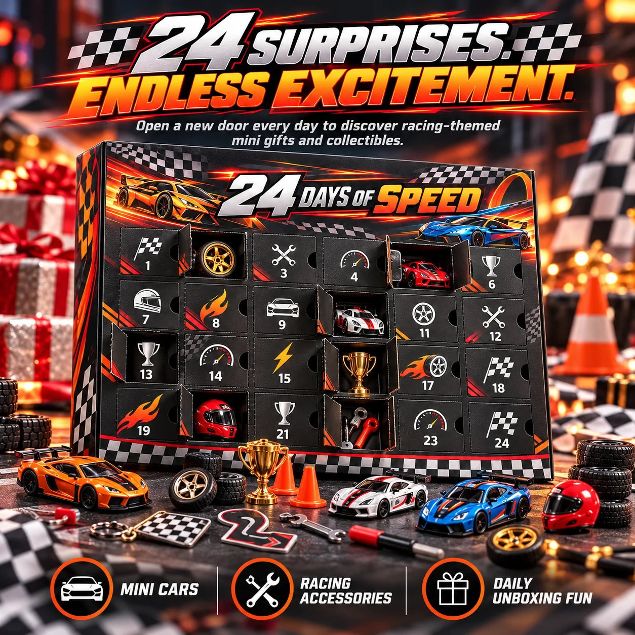 🏎️ RaceRush™ 24-Day Racing Advent Calendar lifestyle