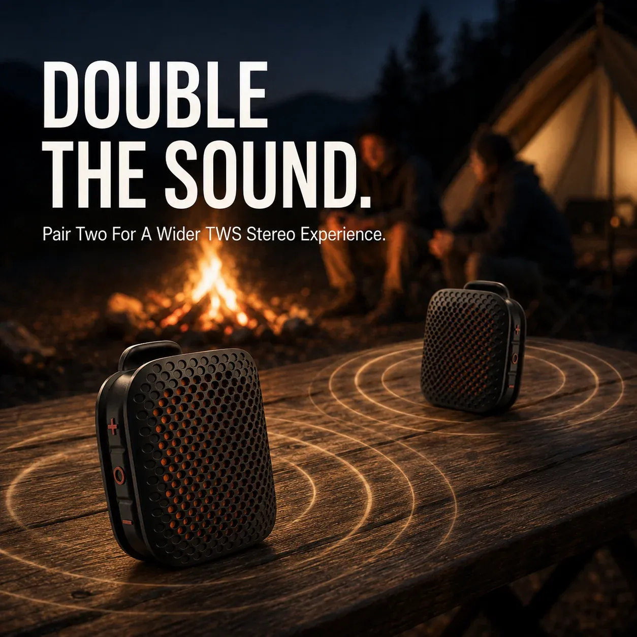 Ultra portable clip-on Bluetooth speaker