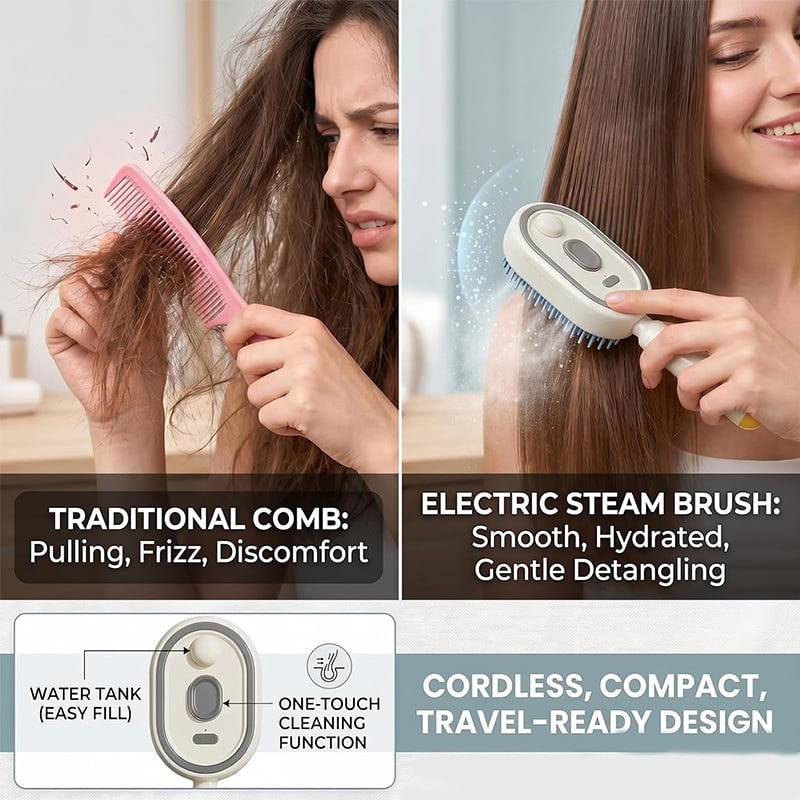 Fine mist spray function for dry and frizzy hair