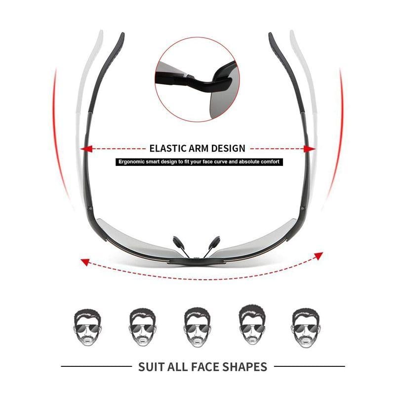 【dealsforyoudays】Paleshy HD Polarized Photochromic Sunglasses UV400 Protection, Unisex 2025 Summer Retro Oversized Simple Square Frame Fashion Accessories, Outdoor Sports Driving, Fishing, Golf, Running, Climbing Day Night Safety Glasses