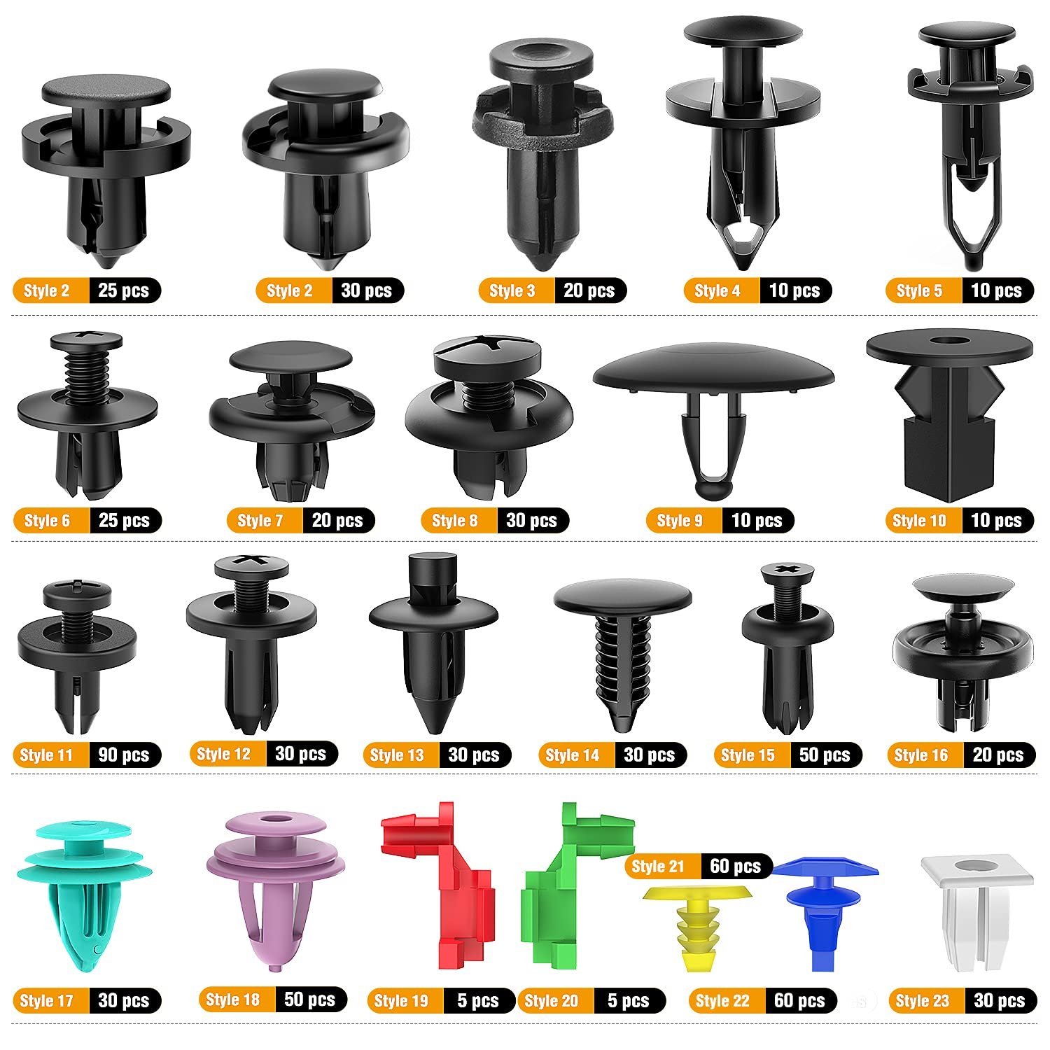 durable nylon clips