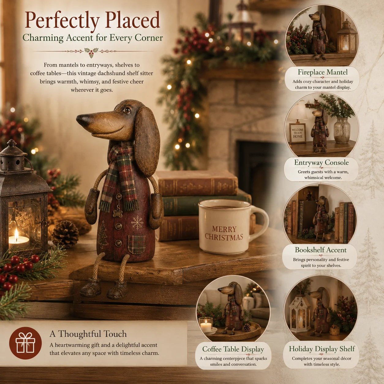 Dachshund on mantel Dachshund on mantel