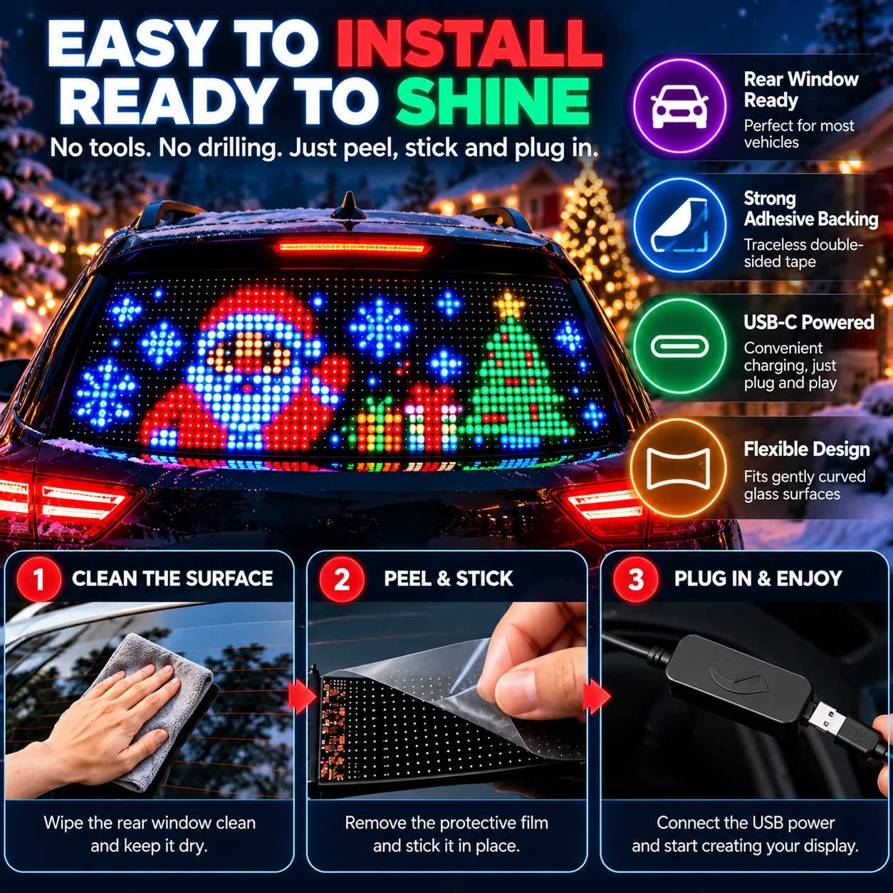 LED pixel car display product detail