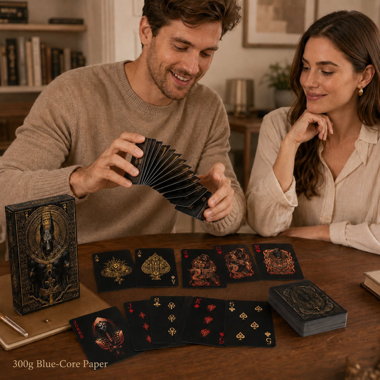 300g blue-core playing card deck