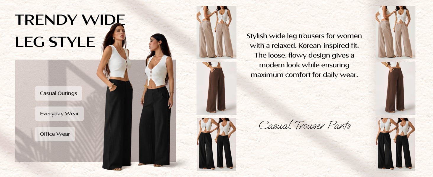 women wide leg pants
