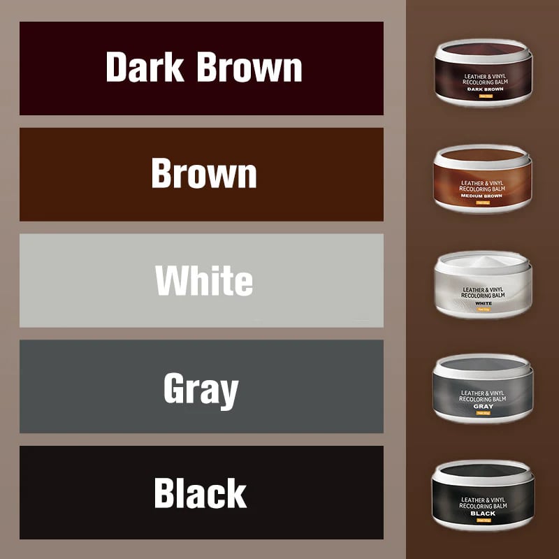 Leather repair colors