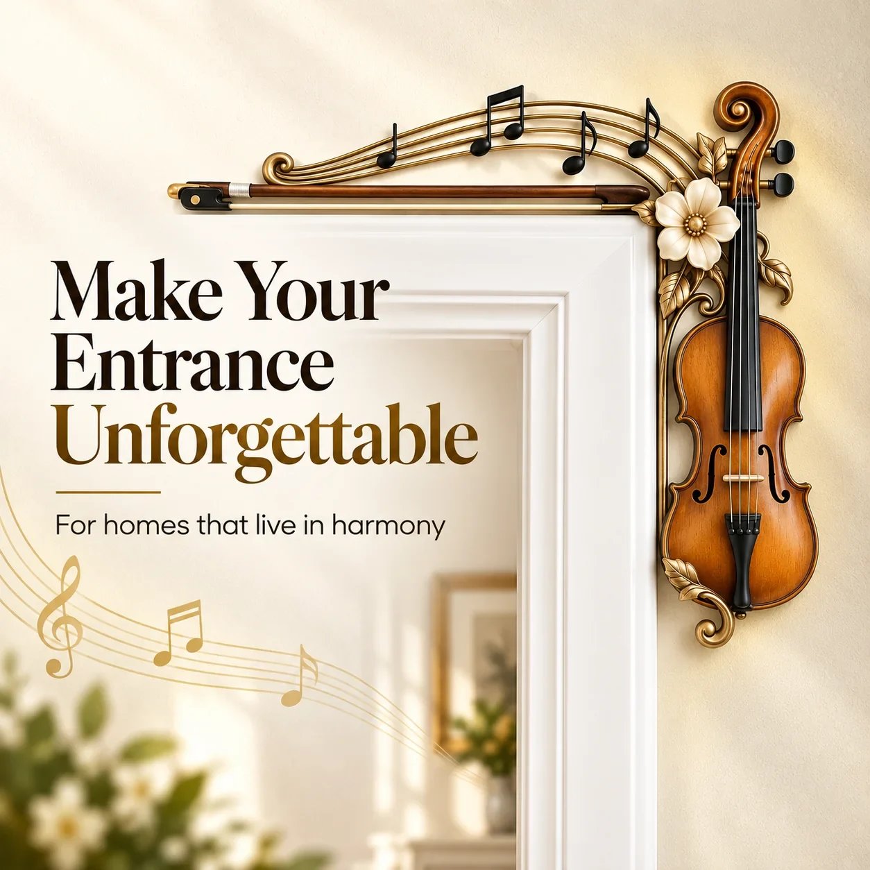 Violin decorative topper arranged as a gift for music lovers